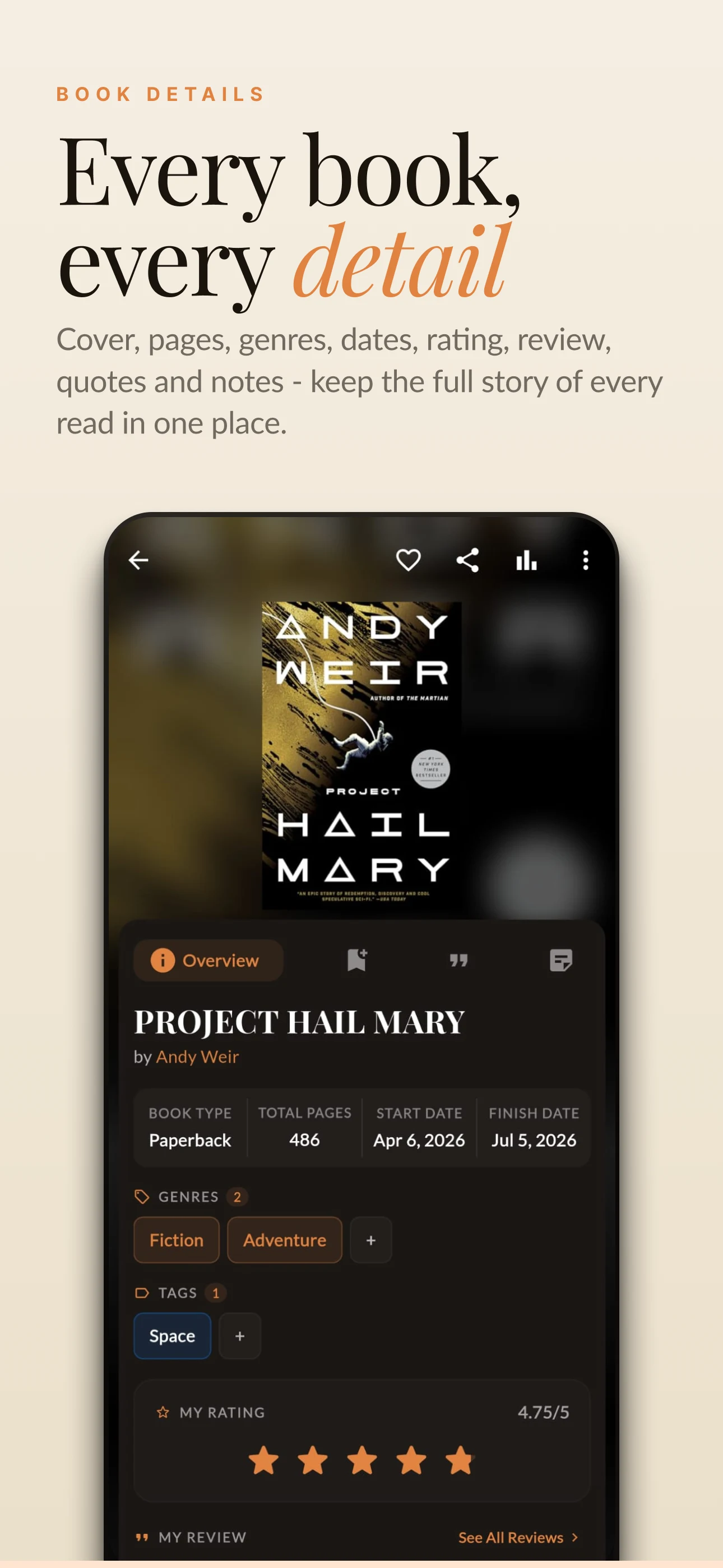 Bookshelf screenshot