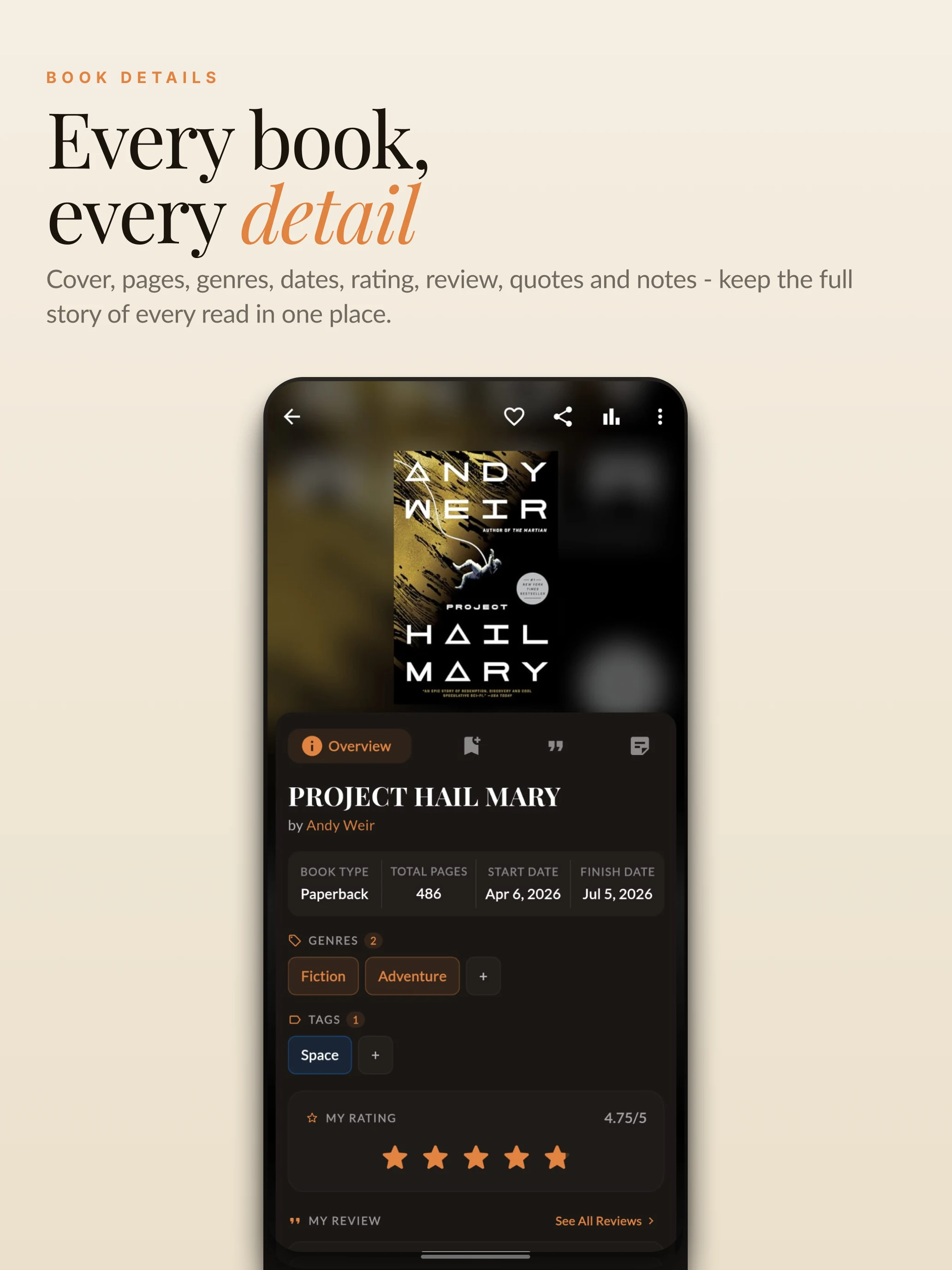 Bookshelf screenshot